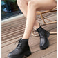 Ankle Boots Lace-Up Warm Fluff Flats Booties for Women