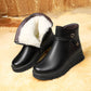 Ankle Boots Warm Fluff Zippers Wedge Booties for Women