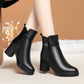Ankle Boots Love Hearts Warm Wool Fluff Block Chunky Heel Booties for Women