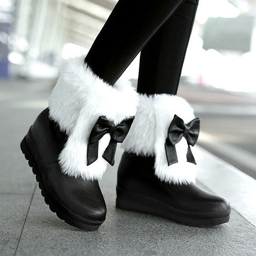 rabbit fur boots