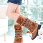 Warm Fur Ball Studded Snow Boots Women Shoes 5749