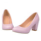 Women High Heels Dress Shoes Chunky Heel Pumps 6516