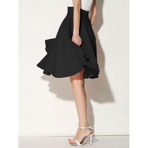 3d Solid Color Pleated Women Skirts