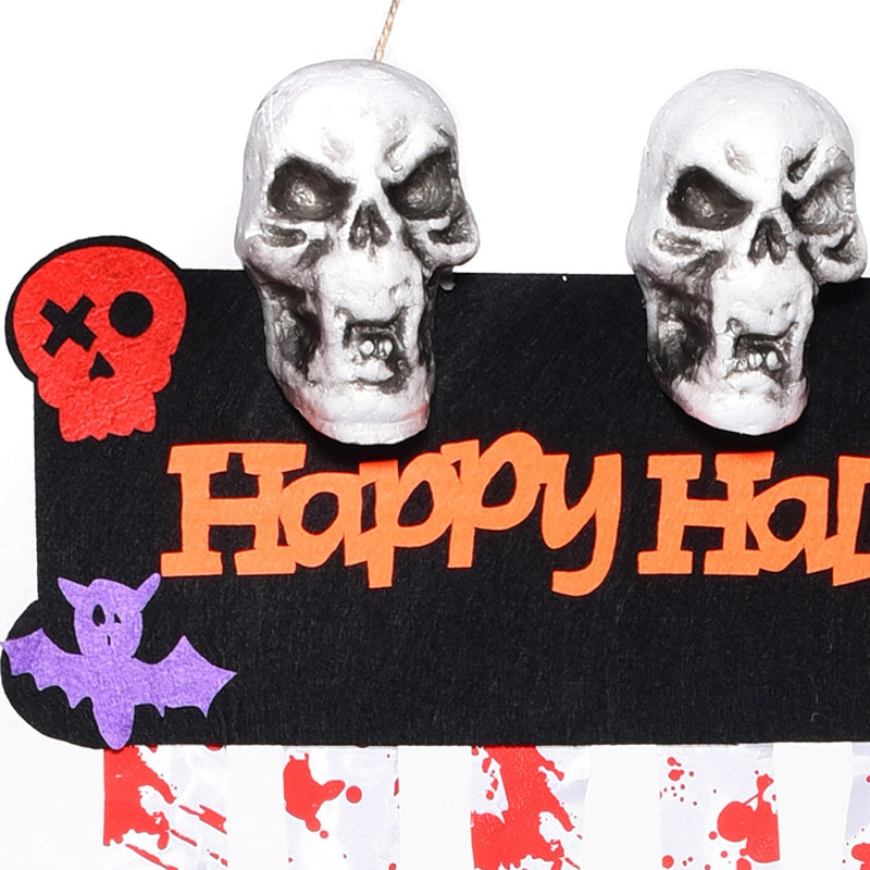 Halloween Flag with Skull Scarlet Decoration Ghost Festival Dress Up Props Ornaments
