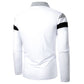Men's Tricolor Stitched Long-sleeved Shirts