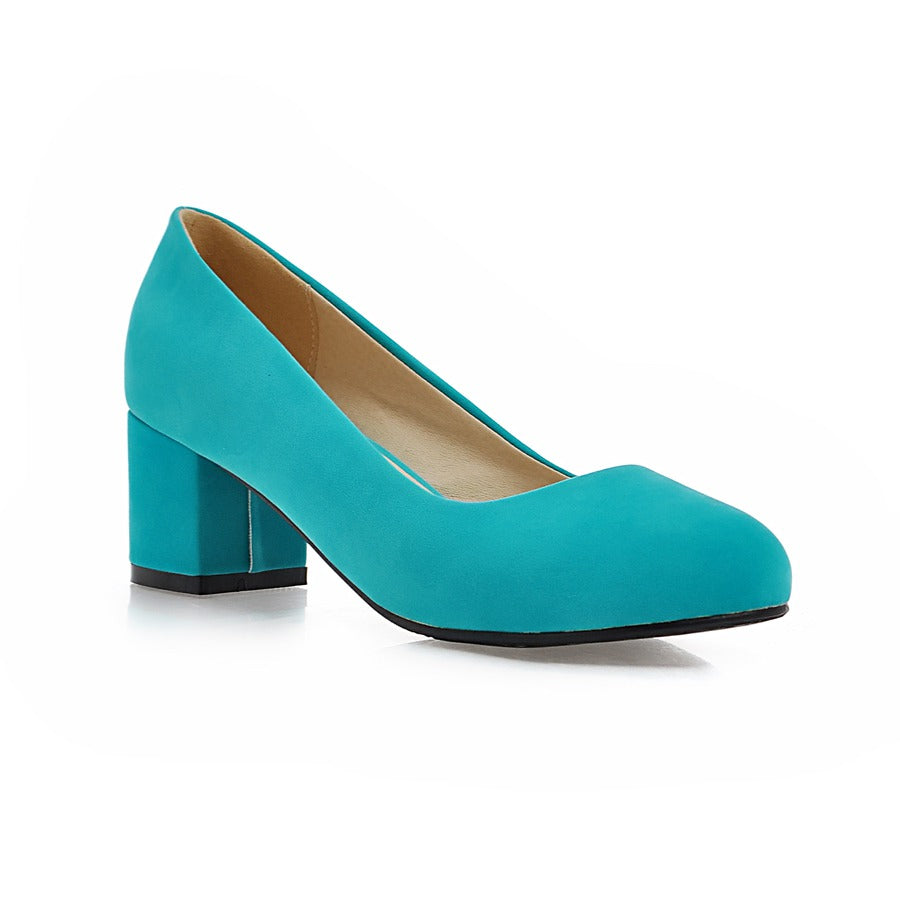 5 Colors Chunky Heel Pumps Platform High Heels Women Shoes 6639