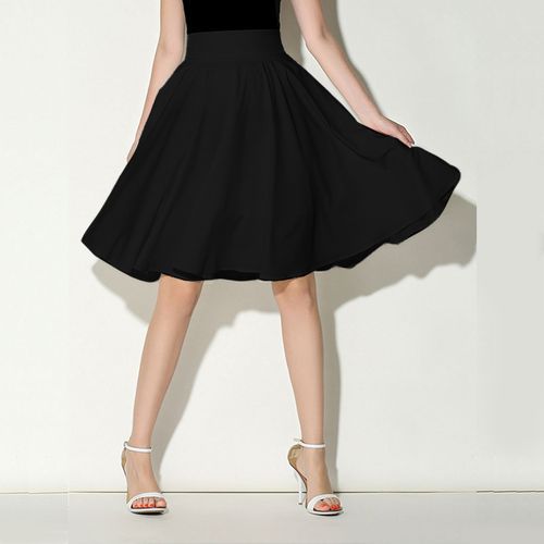 3d Solid Color Pleated Women Skirts