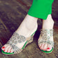 Women's Open Toe Rhinestone Outdoor Slipper Wedge Sandals
