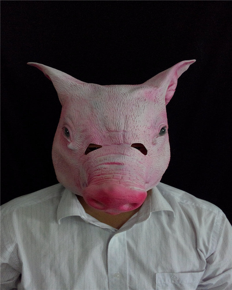 Pig Head Latex Mask for Pig Head Masquerade Parties