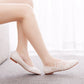 Women Pointed Toe Shallow Lace Mesh Flora Bridal Wedding Flat Shoes