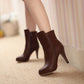 Ladies High Heel Mid Calf Boots