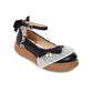 Ladies Lolita Round Toe Lace Butterfly Knot Ankle Strap Flat Shoes