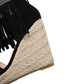 Ladies Rhinestone Ankle Strap Tassel Woven Wedge Heel Platform Sandals
