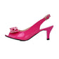 Ladies Peep Toe Butterfly Knot Hollow Out Stiletto High Heel Sandals