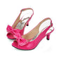 Ladies Peep Toe Butterfly Knot Hollow Out Stiletto High Heel Sandals