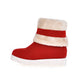 Round Toe Bow Tie Fold Flat Platform Mid-Calf Boots for Women