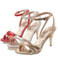 Ladies Glossy Pointed Toe Ankle Strap Stiletto High Heel Sandals