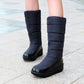 Ladies Tassel Wedge Heels Down Tall Boots for Winter