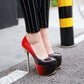 Ladies Candy Color Gradient Almond Toe Stiletto Heel Platform Pumps