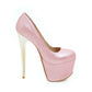 Ladies Glossy Almond Toe Stiletto Heel Platform Pumps Wedding Shoes