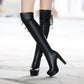 Ladies Platform High Heels Knee High Boots