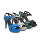 Ladies Glossy Round Toe Stiletto High Heel Platform Sandals