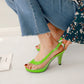 Ladies Peep Toe Transparent Pvc High Heel Platform Sandals