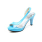 Ladies Peep Toe Transparent Pvc High Heel Platform Sandals