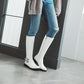 Side Zippers Buckle Straps Low Heels Knee-High Boots for Women