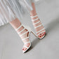 Ladies Glossy Roman Style Stiletto High Heel Sandals