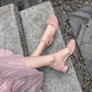 Ladies Solid Color Suede Round Toe Ankle Strap Block Heel Sandals