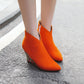 Ladies Suede Pointed Toe Ethnic Wedge Heel Short Boots