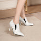 Pointed Toe Stretch Stiletto Heel Ankle Boots for Women