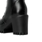 Round Toe Side Zippers Buckle Straps Block Chunky Heel Platform Tall Boots for Women