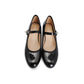 Ladies Patent Leather Pearl Mary Jane Low Heels Shoes