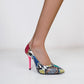 Ladies Snake Printed Pointed Toe Stiletto Heel High Heels Pumps