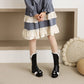 Pearls Lace Bow Tie Block Chunky Heel Platform Knee-High Boots for Women