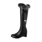 Inside Heighten Wedge Heel Bow Tie Fur Knee-High Boots for Women