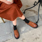Ladies Bicolor Lace Up Platform Block Heel Oxford Shoes