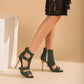 Ladies Hollow Out Buckle Pointed Toe Stiletto High Heel Sandals
