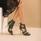 Ladies Hollow Out Buckle Pointed Toe Stiletto High Heel Sandals