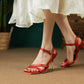 Ladies Square Toe Ankle Strap Stiletto High Heel Sandals