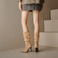 Pointed Toe Slouch Stiletto Heel Knee-High Boots for Women