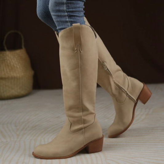 Round Toe Cowboy Knight Boots for Women