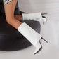 Pu Leather Pointed Toe Side Zippers Fold Stiletto Heel Mid-Calf Boots for Women