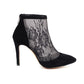 Pointed Toe Lace Back Zippers Stiletto Heel Ankle Boots for Women