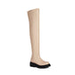 Round Toe Platform Over the Knee Boots for Women