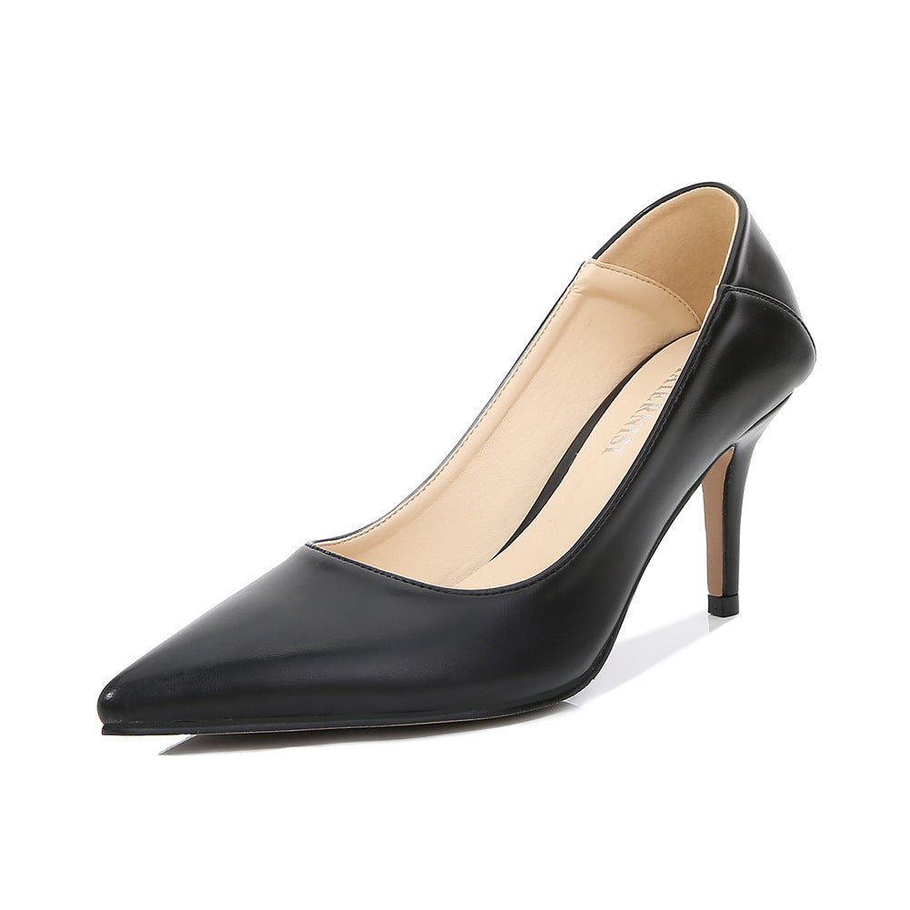 Ladies Pointed Toe Shallow High Heel Pumps