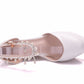 Women Round Toe Pearls Tassel Platform Wedge Sandals