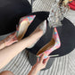 Ladies Scales Printed Pointed Toe Shallow Stiletto Heel Pumps